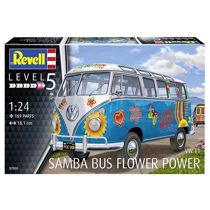 VW T1 Samba Bus Flower Power