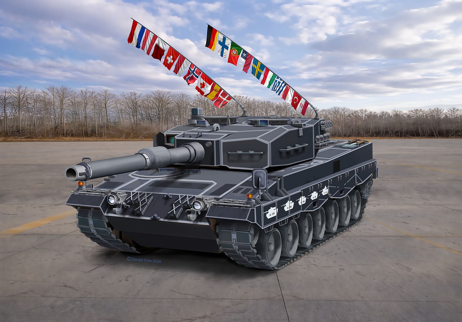 Leopard 2A4 40th Anniversary - Special Decoration - fot. 2