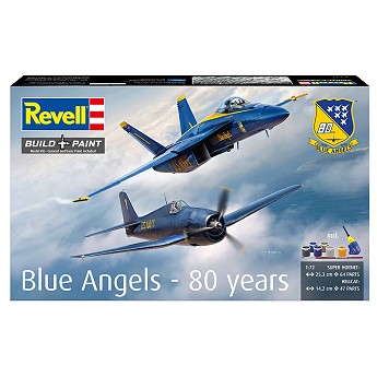 Boeing F/A-18 E Super Hornet & Grumman F6F-5 Hellcat - Blue Angels 80 Years